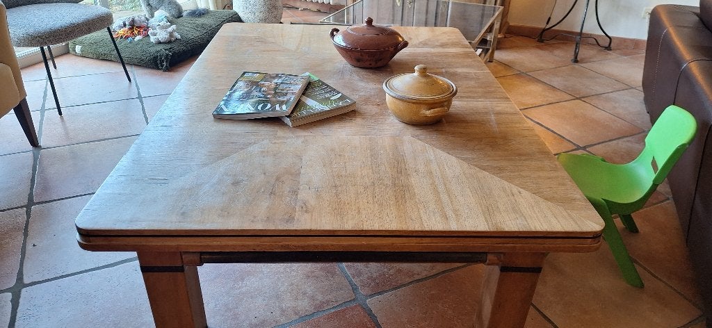 GRATIS - Tafel salon of speeltafel, Ophalen, Gebruikt, 100 tot 150 cm, Hout
