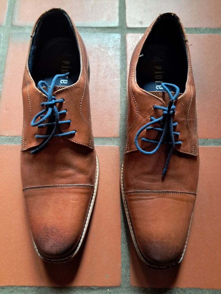 Modieuze echt lederen herenschoenen, MT44,gloednieuw,koopje!, Neuf, Chaussures à lacets, Brun, Enlèvement