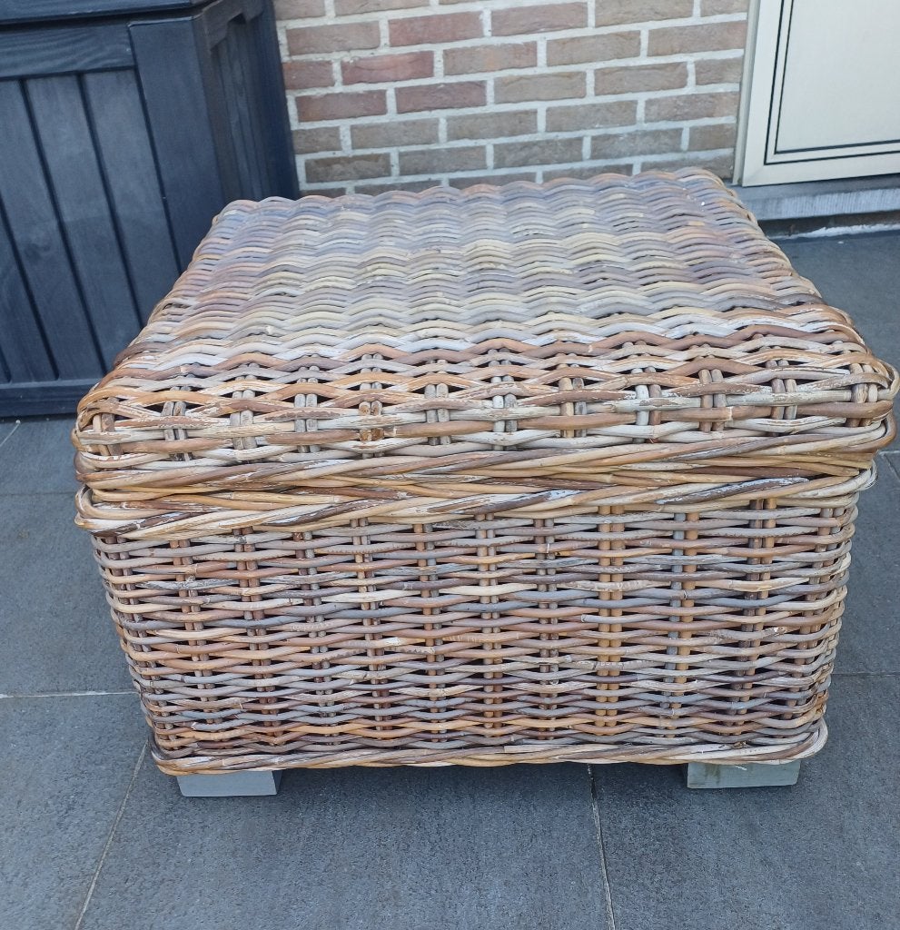 Rieten dekenkist/opbergkist, Tuin en Terras, Ophalen, Gebruikt, Overige materialen, Overige typen