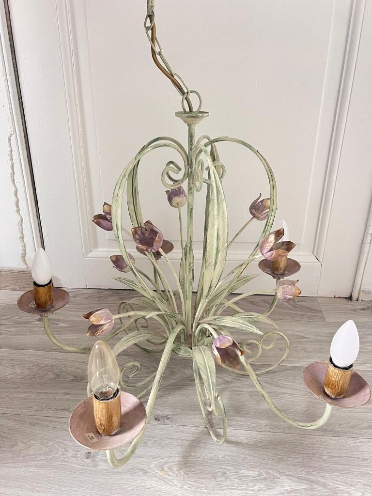 Art deco KROONLUCHTER en APPLIQUE, Antiek en Kunst, Ophalen