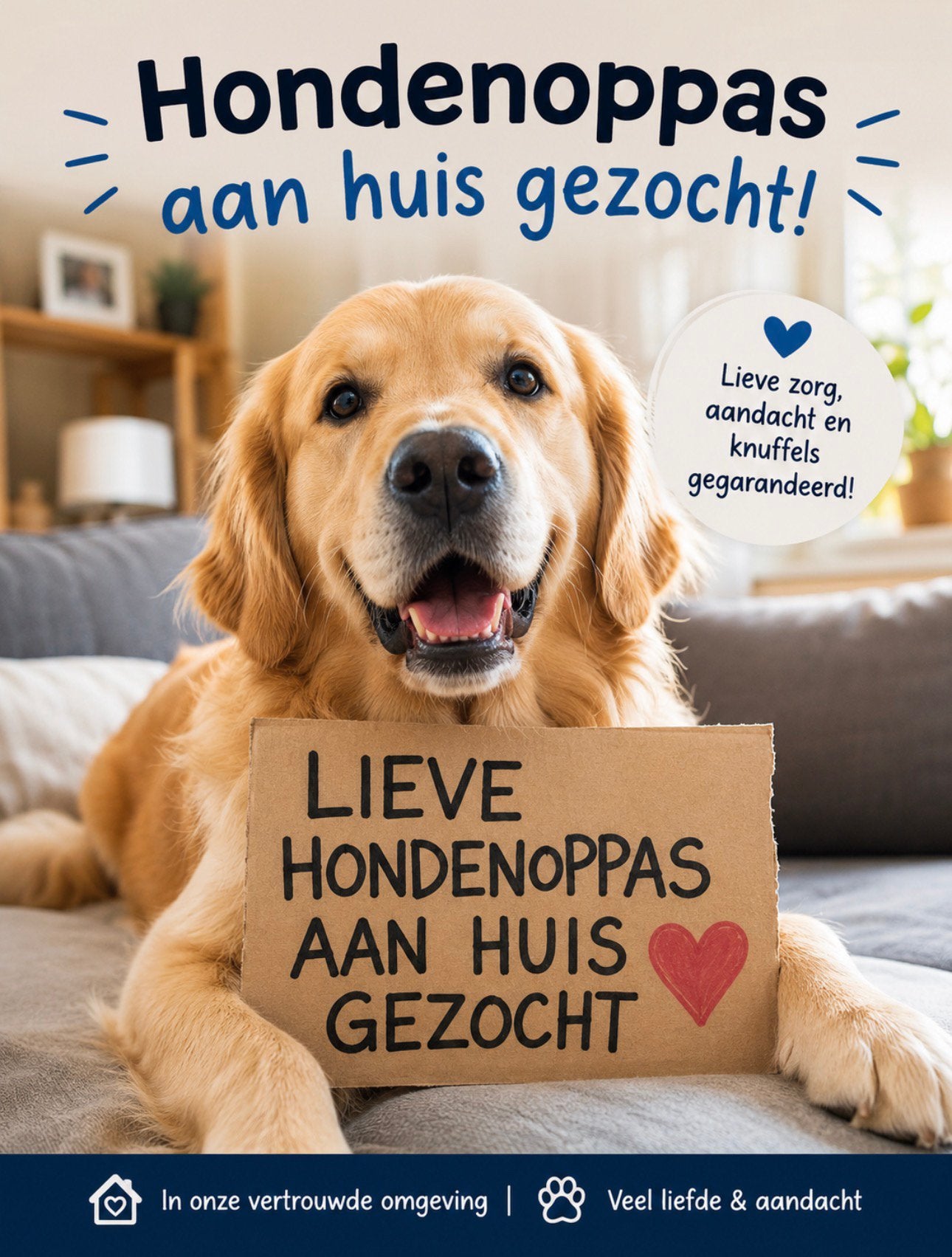 Hondenoppas aan huis gezocht, Ophalen