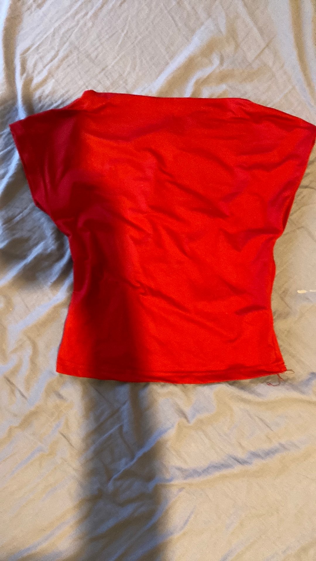 Open rug rood topje summer vibes, Rouge, Manches courtes, Taille 36 (S), Comme neuf