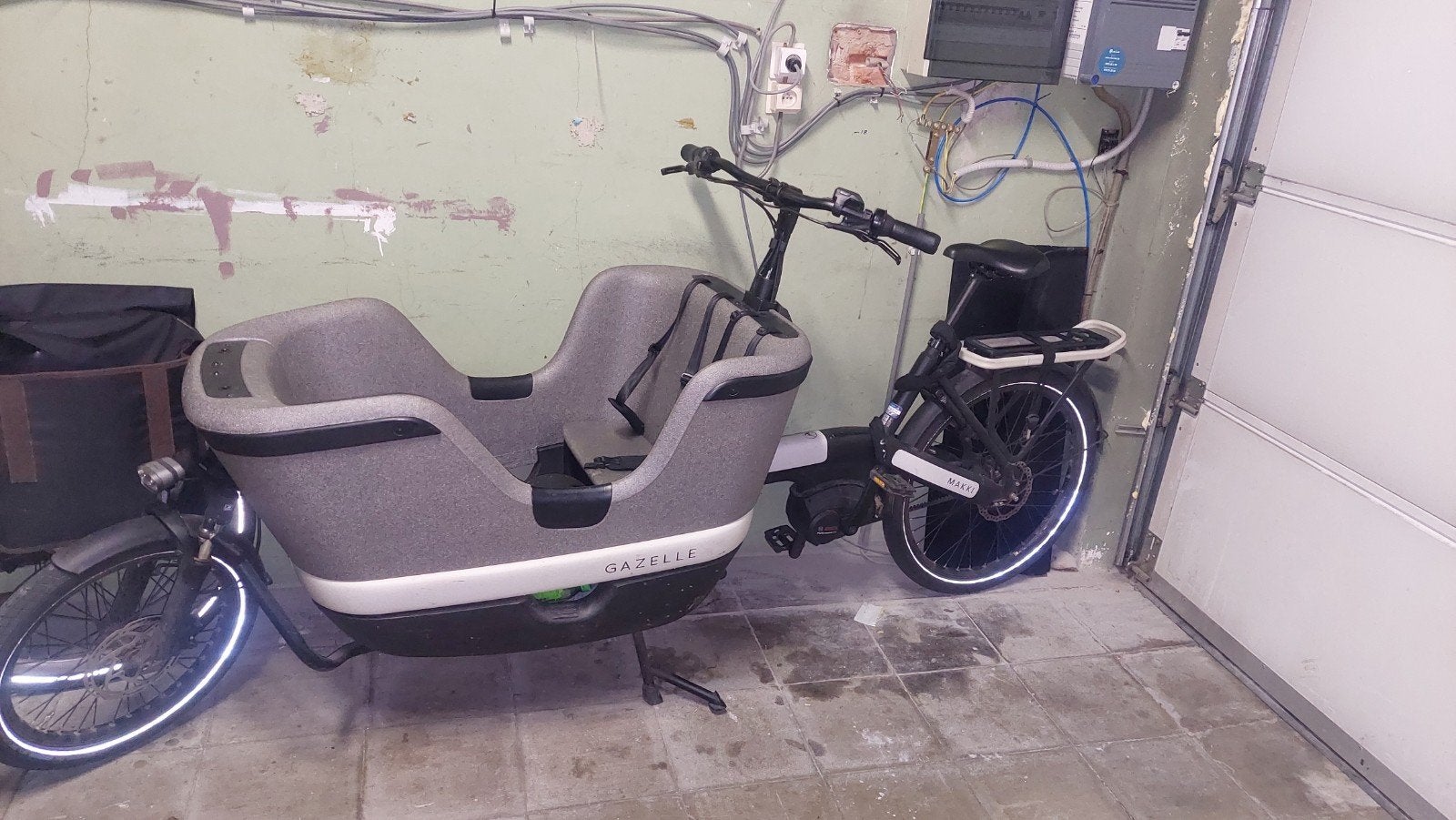 gazelle makki bakfiets, Fietsen en Brommers, Fietsen | Bakfietsen, Ophalen, Gebruikt, Elektrisch, 2 kinderen