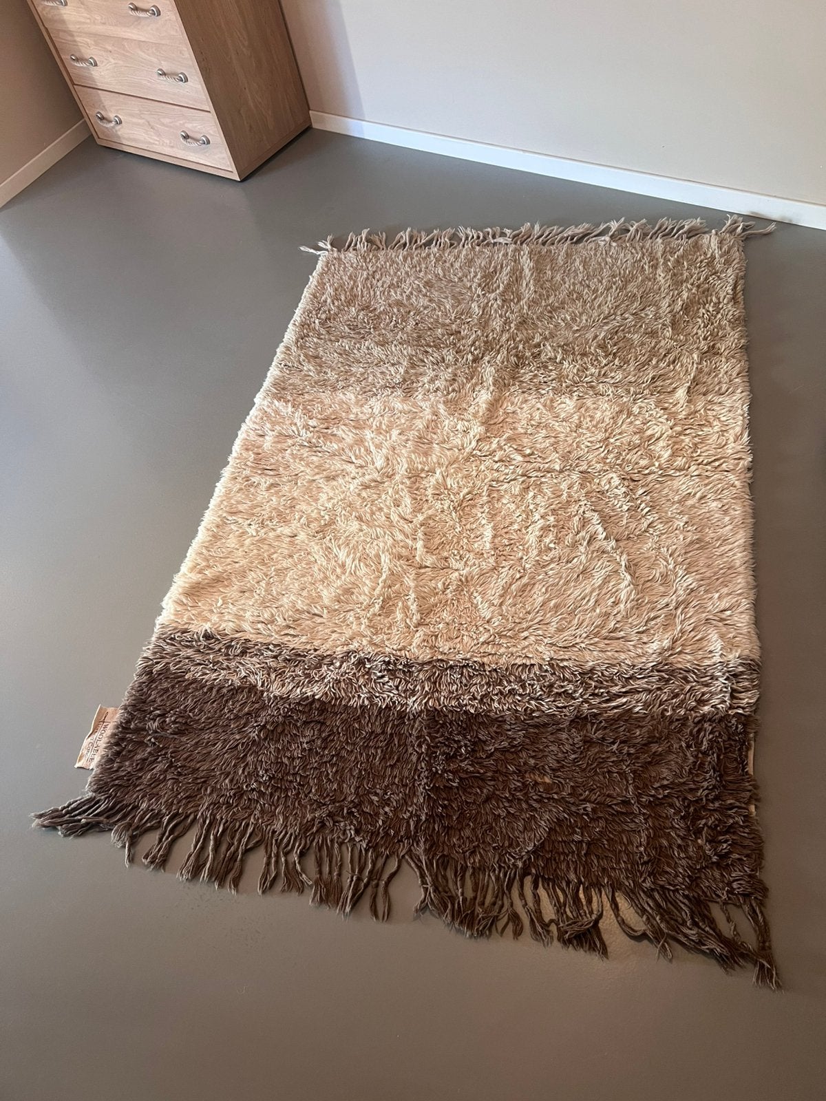 Tapijt wol Lorena Canals bruin beige 140 x 200 cm, Enlèvement ou Envoi, Comme neuf, Beige