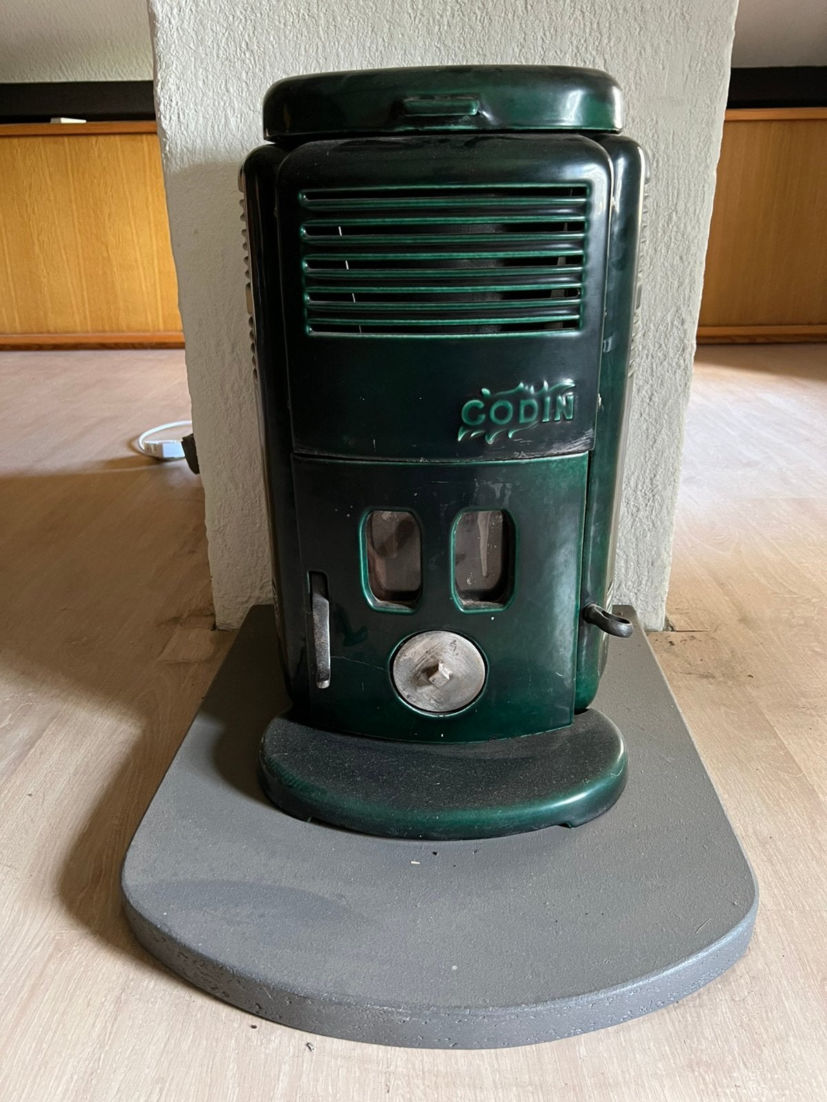 Vintage Godin kolen en of hout-kachel, Ophalen, Houtkachel, Zo goed als nieuw, Vrijstaand