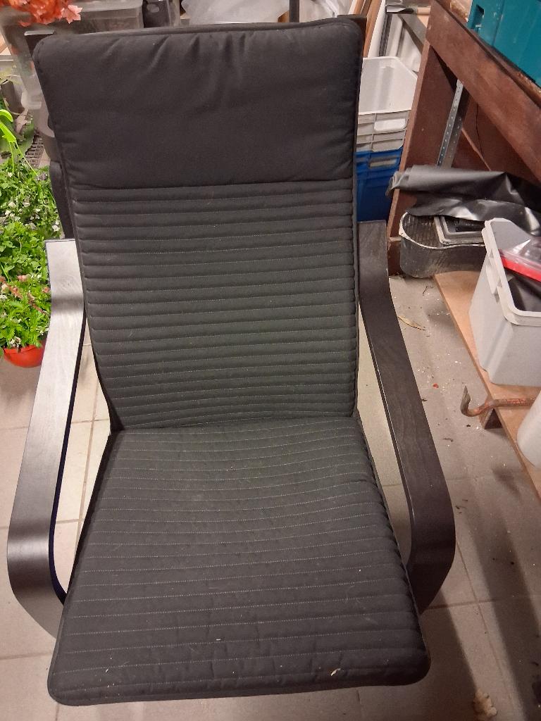 Ikea Poang, fauteuil avec repose-pieds, Maison & Meubles, Canapés | Repose-pieds & Poufs, Enlèvement, Utilisé