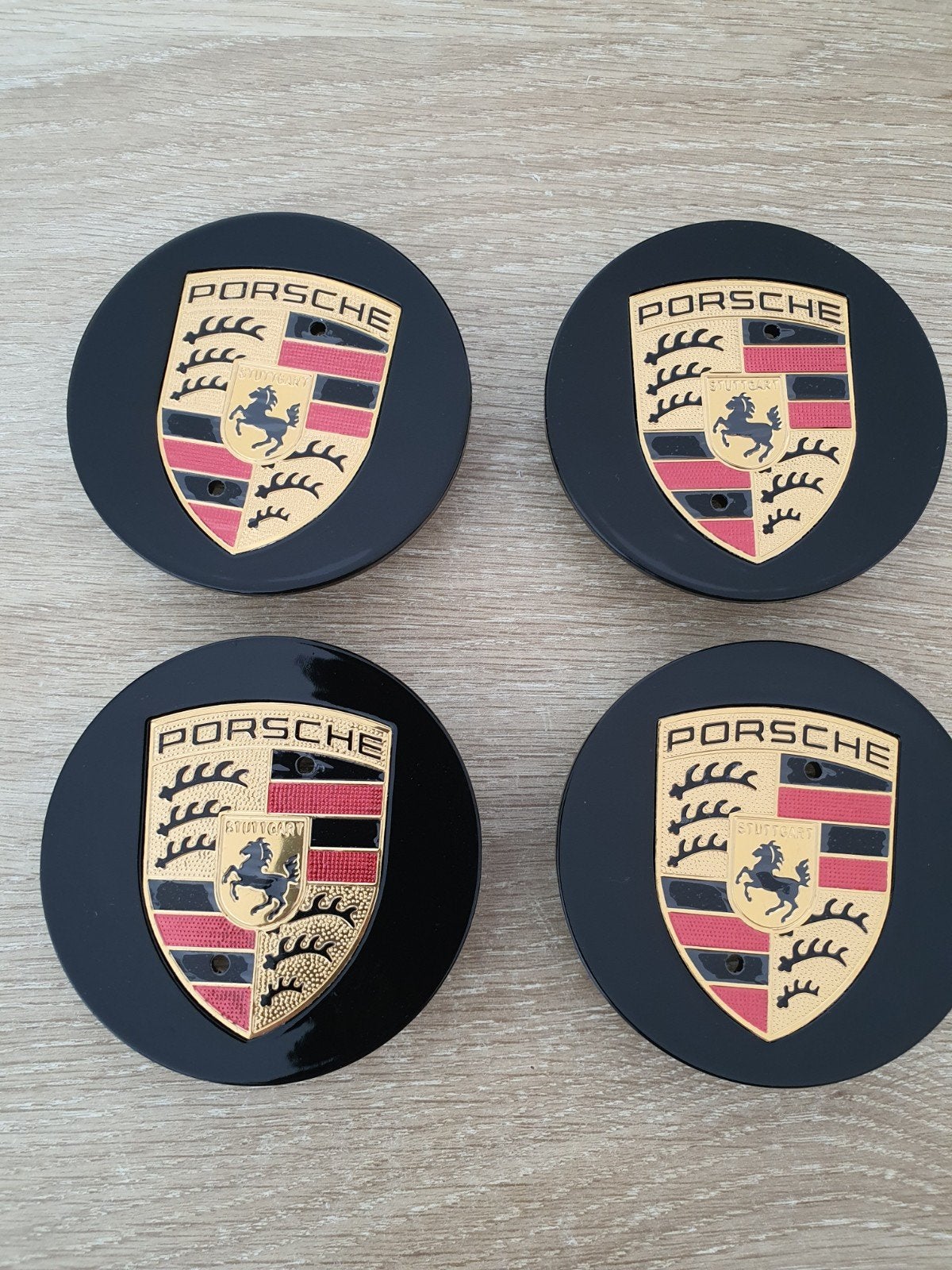 Porsche velgen zwarte center caps, Ophalen, Nieuw, Porsche