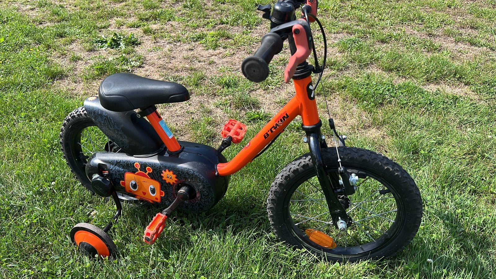 Fiets 14” Decathlon, Ophalen, Zijwieltjes, Gebruikt, Velgrem