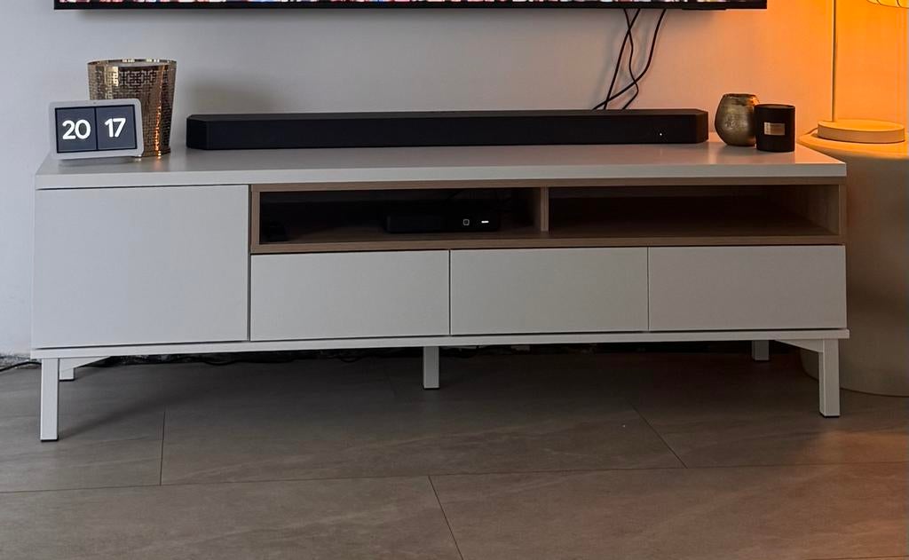 Tv kast, 25 à 50 cm, Wit, Moins de 100 cm, 150 à 200 cm