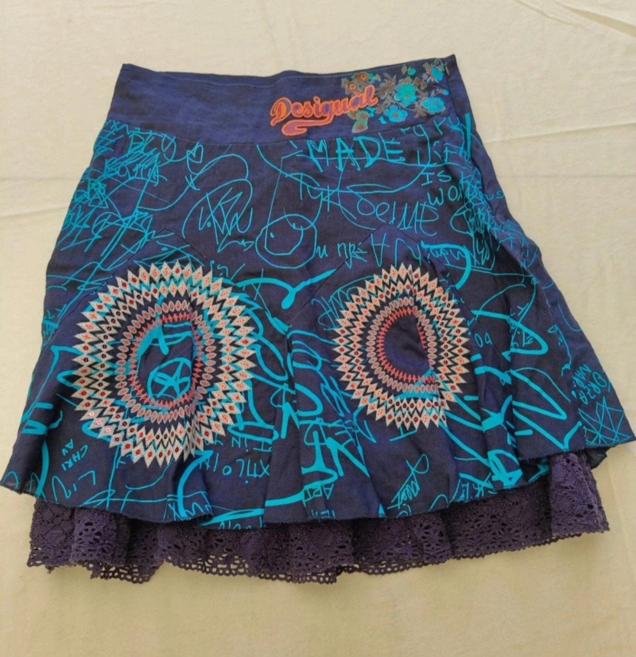 jupe Desigual  (M/L), Kleding | Dames, Rokken, Ophalen of Verzenden, Blauw