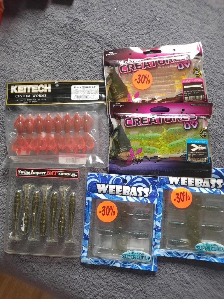 Verschillende kunstaas, Fox rage/Keitech/Weebass, Ophalen of Verzenden, Nieuw, Kunstaas