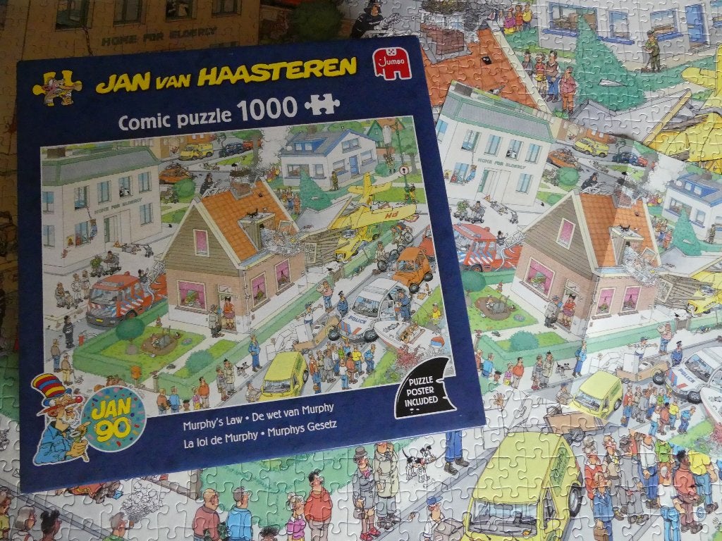 Puzzle VAN HAASTEREN : La loi de Murphy - 1000 pièces, Enlèvement ou Envoi, 500 à 1500 pièces, Comme neuf, Puzzle