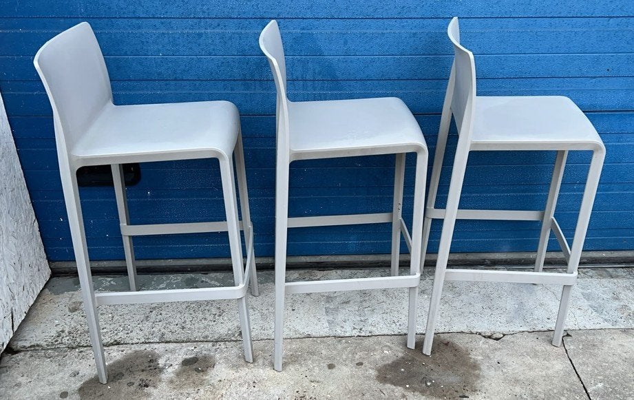 Tabouret de bar design en PVC 3 pièces, 3 tabourets, Synthétique, Enlèvement, Utilisé