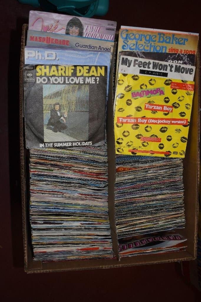 lot de sangles en vinyle 45t, environ 500 pièces, CD & DVD, 7 inch, Comme neuf, Enlèvement, Pop