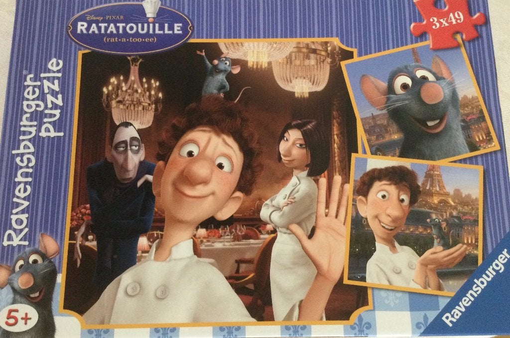 Drie puzzels Ratatouille Ravensburger, Enlèvement, 10 à 50 pièces, Neuf, 4 à 6 ans