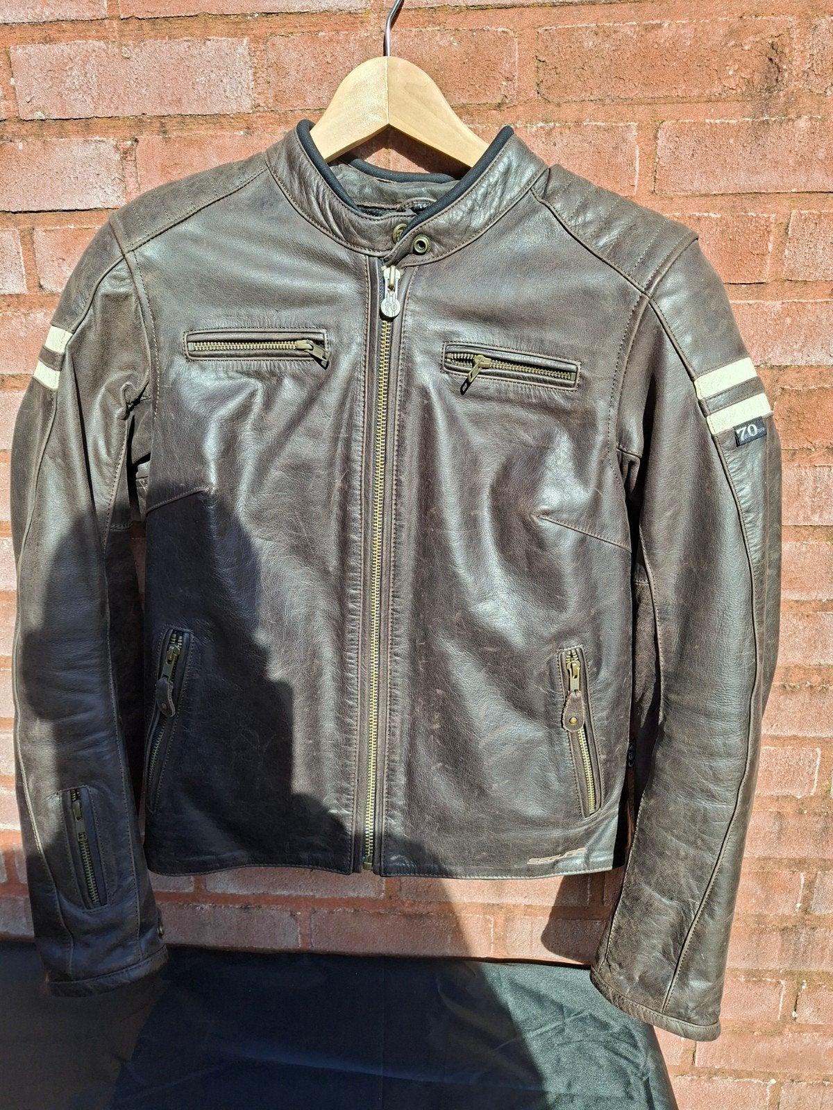 Segura Lady Retro Brown motor / cafe racer / scooter jas, Seconde main, SEGURA 70, Femmes, Manteau | cuir