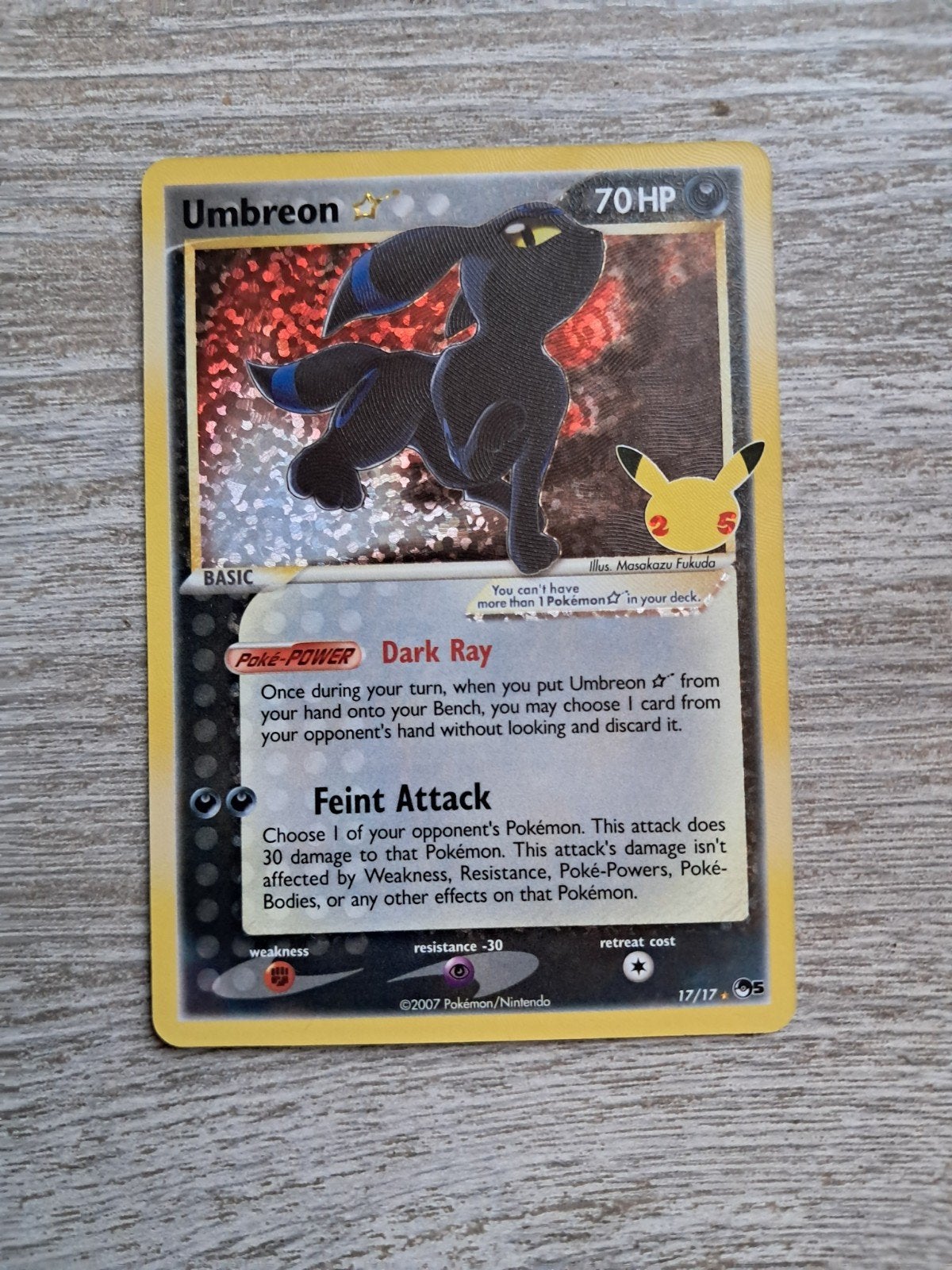 Umbreon gold star ! 25th celebrations!, Enlèvement