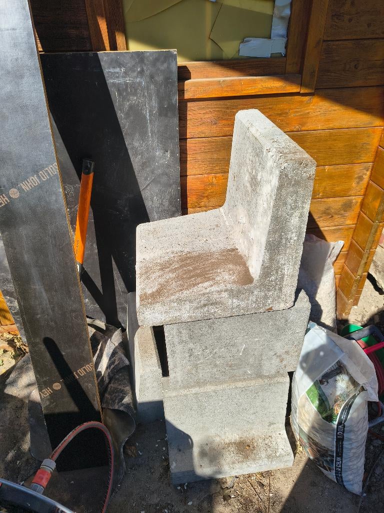 L betonblokken 7 stuks, Ophalen, Nieuw, Beton
