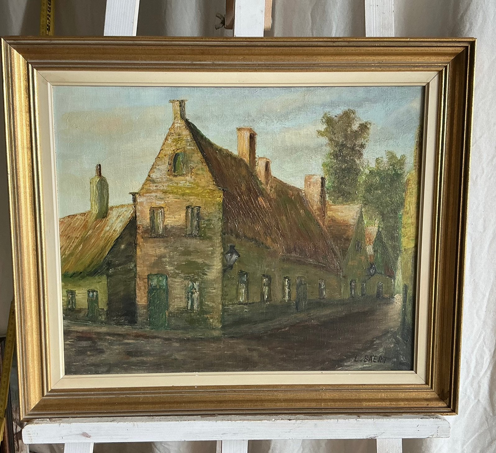 Lot 54. Peinture à l'huile. 500/400. Cadre 610/510. Signé, Antiquités & Art, Enlèvement ou Envoi