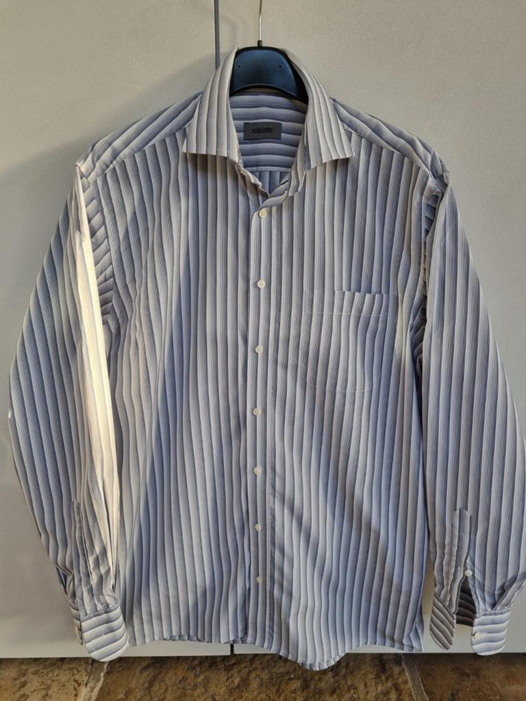 Gestreept hemd lange mouw Noblesse maat 39, Kleding | Heren, Overhemden, Noblesse, Blauw, Zo goed als nieuw, Halswijdte 39/40 (M)