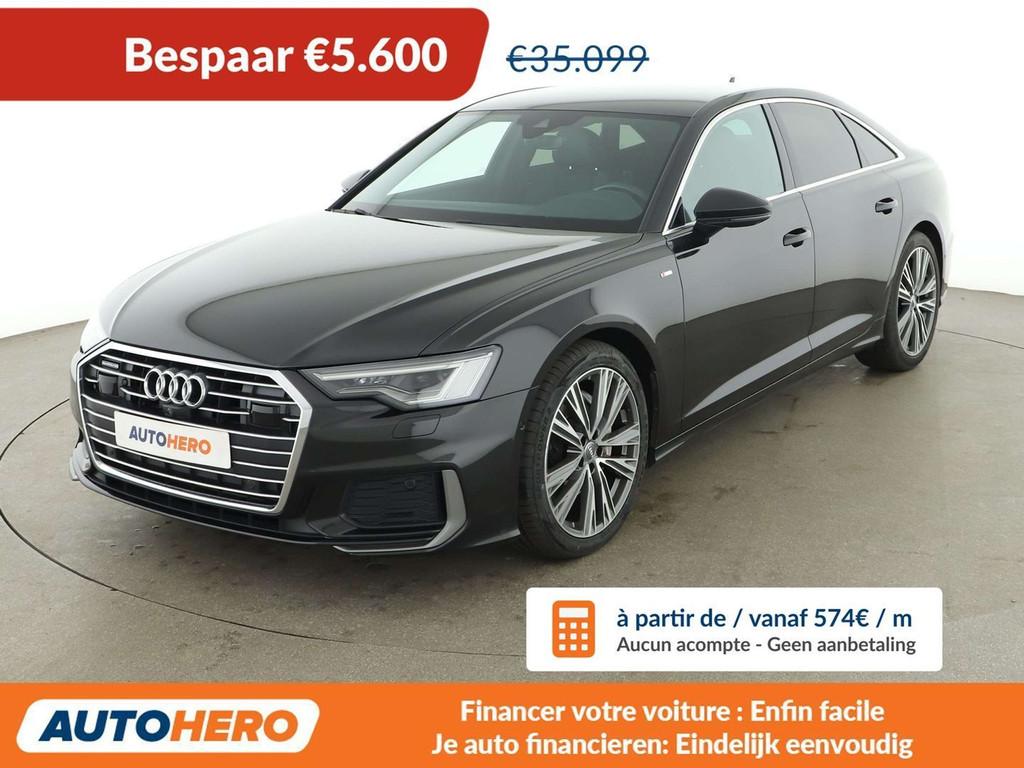 Audi A6 45 TDI Mild-Hybrid quattro S-Line (bj 2018), Auto's, Audi, Automaat, 4 deurs, Gebruikt, Leder