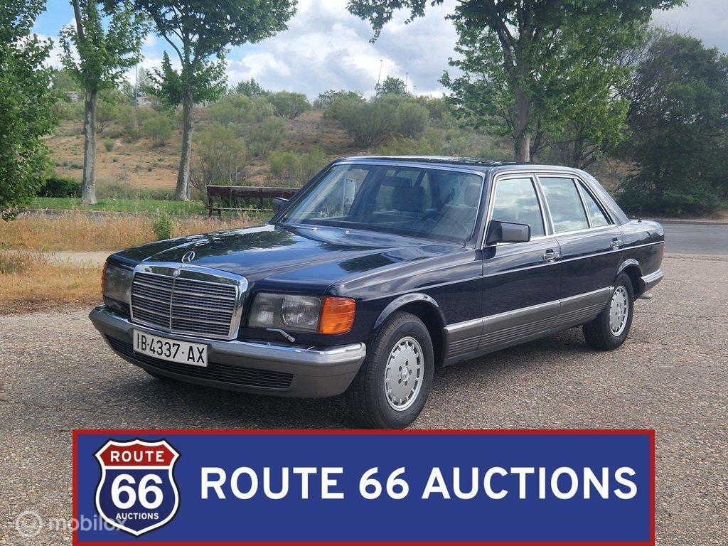 Mercedes-Benz 500 SEL | 1984 | Route 66 Auctions, Auto's, Zwart, Mercedes-Benz, Bedrijf, Handgeschakeld
