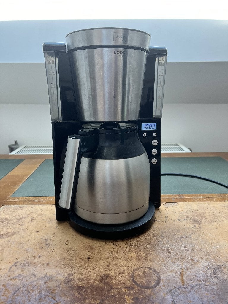 Cafetière Melitta Look Therm Timer programmable + adaptateur, Electroménager, Cafetières, Café moulu, Utilisé, 10 tasses ou plus