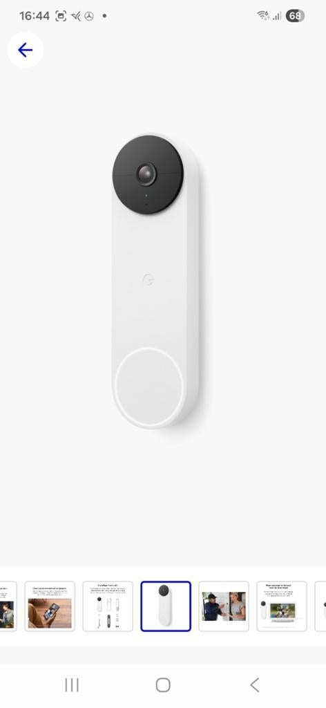 Nest deurbel met camera, Huis en Inrichting, Deurbellen, Ophalen of Verzenden, Compatibel met smartphone, Zo goed als nieuw, Draadloos