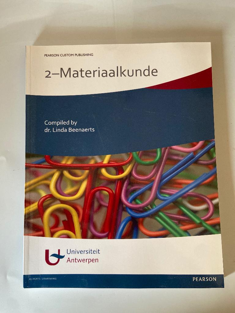 Materiaalkunde UAntwerpen, Ophalen of Verzenden, Zo goed als nieuw, Overige niveaus, Linda Beenaerts