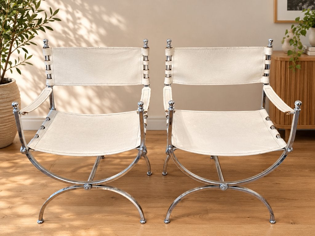 2 modernistische neoklassieke stoelen van Maison Jansen, Antiek en Kunst, Ophalen