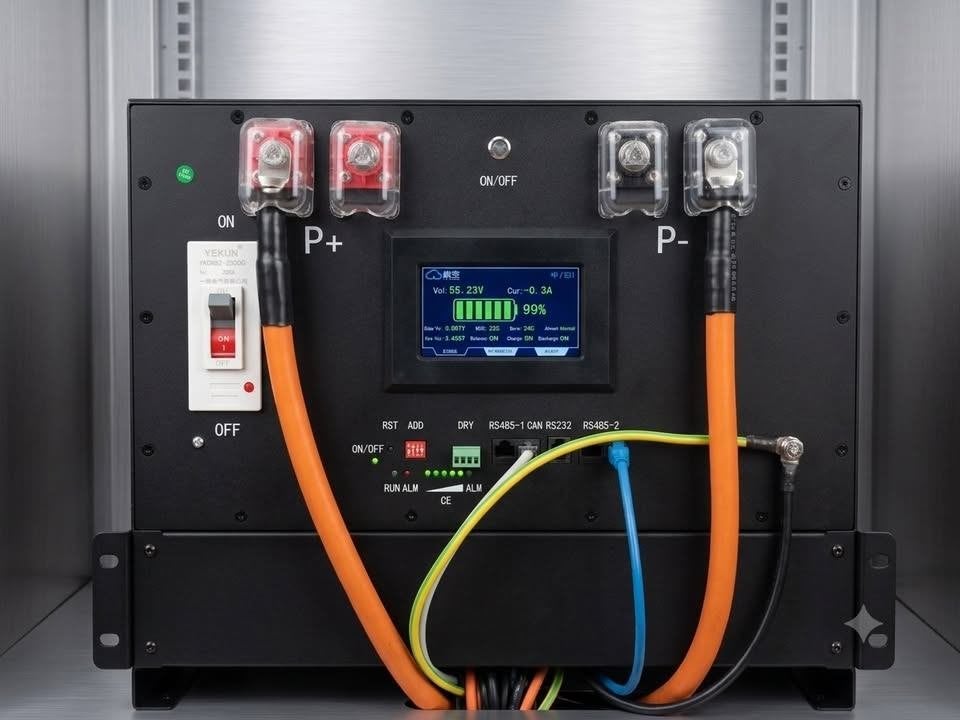 Batterie Solaire LiFePO4 17 kWh/Compatible Deye/Victron..., Bricolage & Construction, Enlèvement, Neuf, Système complet, 200 watts-crêtes ou plus