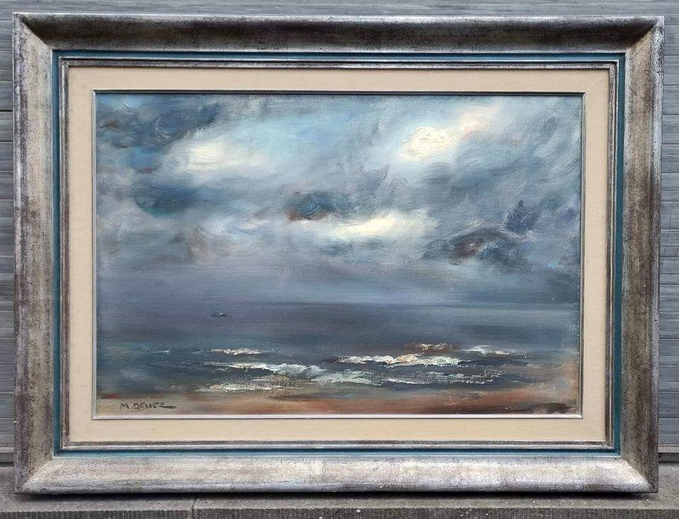 Huile sur toile marine signe m dewez, Enlèvement, Toile