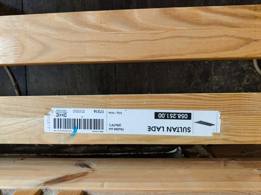 Lit IKEA Sultan Lade 70x200 cm + matelas gratuit