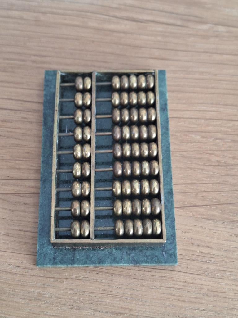 Ancien Abaque/ Boulier Miniature Sur Plaque de marbre, Ophalen