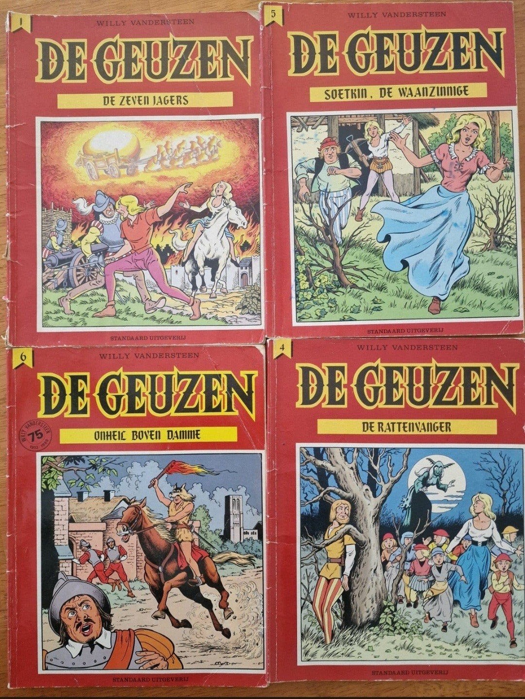 4 strips De Geuzen, Boeken, Meerdere comics, Ophalen of Verzenden, Gelezen, Europa