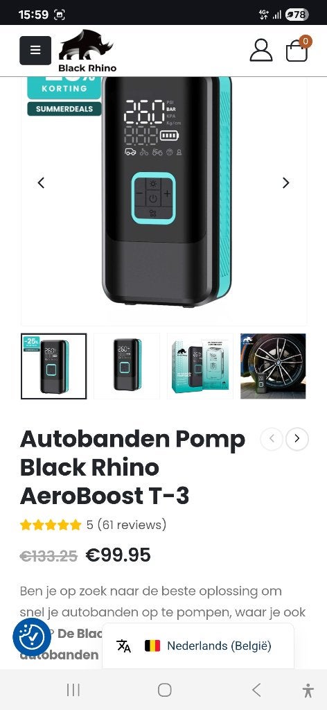 Draagbare autobanden compressor, 6 tot 10 bar, Ophalen of Verzenden, Zo goed als nieuw, Minder dan 25 liter