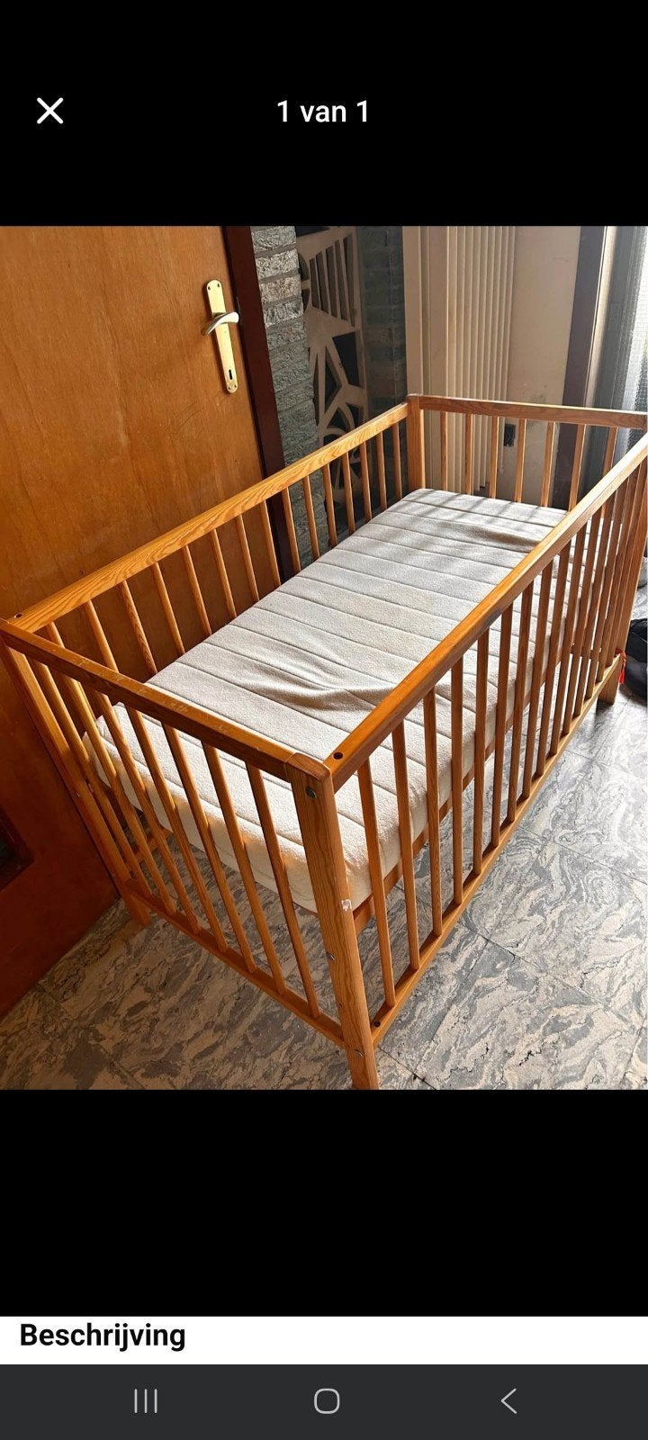 Kinderbedje met matras, Ophalen of Verzenden