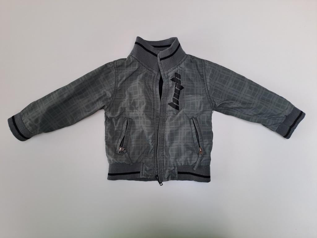 Mt 92 Omkeerbaar grijs zwart bomberjasje, Knot so bad, Ophalen of Verzenden, Zo goed als nieuw, Jongen