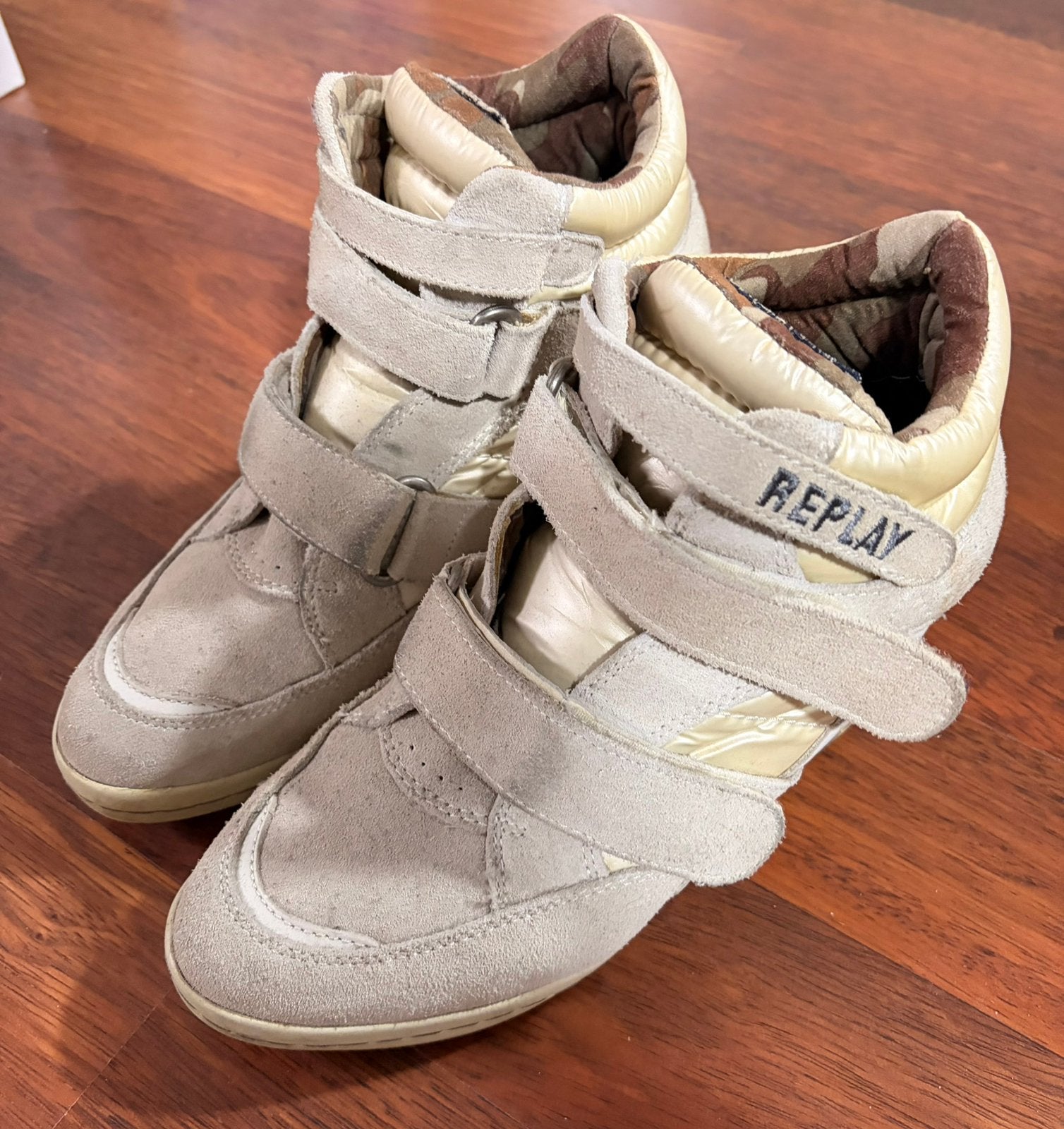 Replay wedge sneakers dames maat 41, Beige, Ophalen of Verzenden, Sneakers, Gedragen