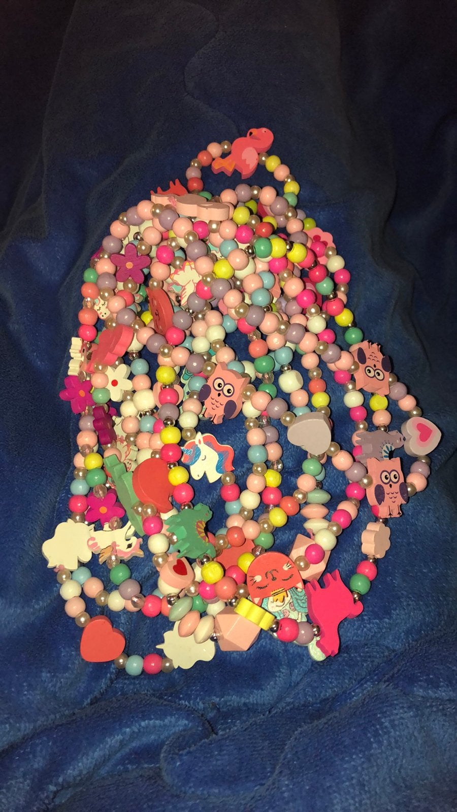 8 colliers et 8 bracelets en bois - enfants, Comme neuf