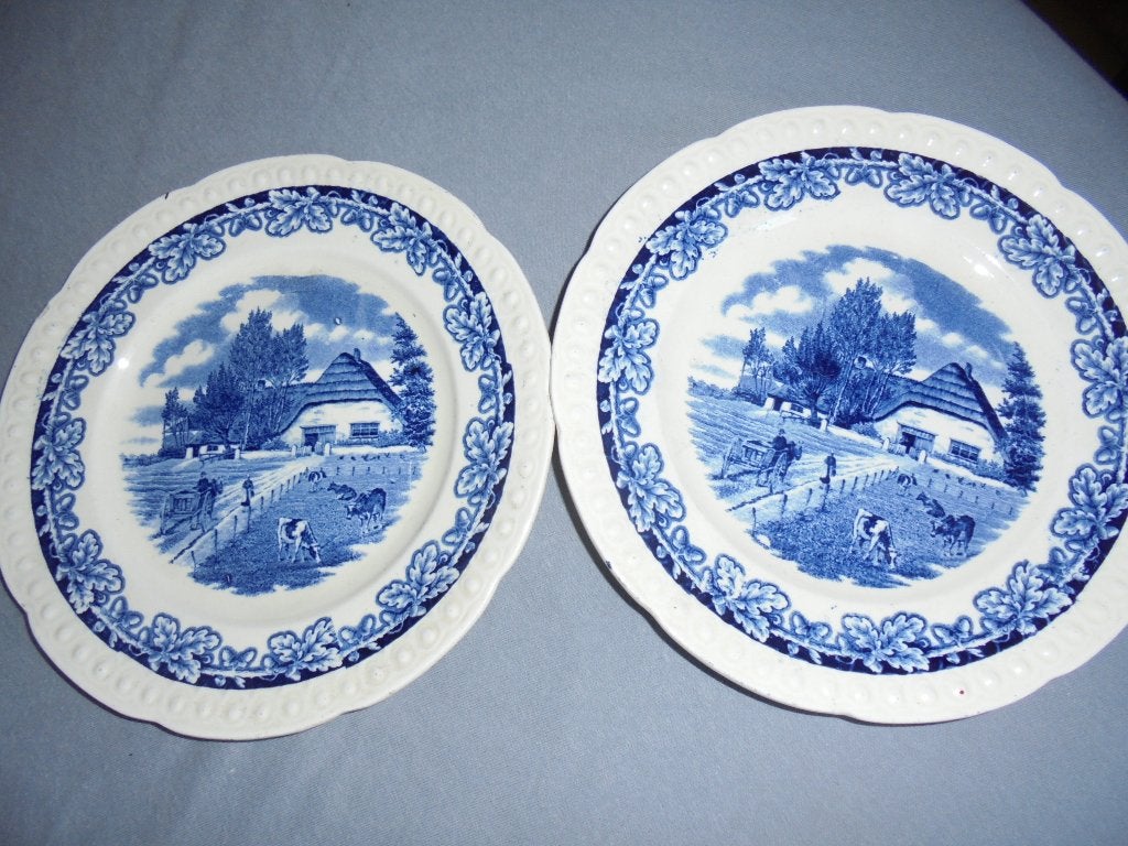 2 oude borden boerenhoeve, Antiek en Kunst, Antiek | Keramiek en Aardewerk, Ophalen
