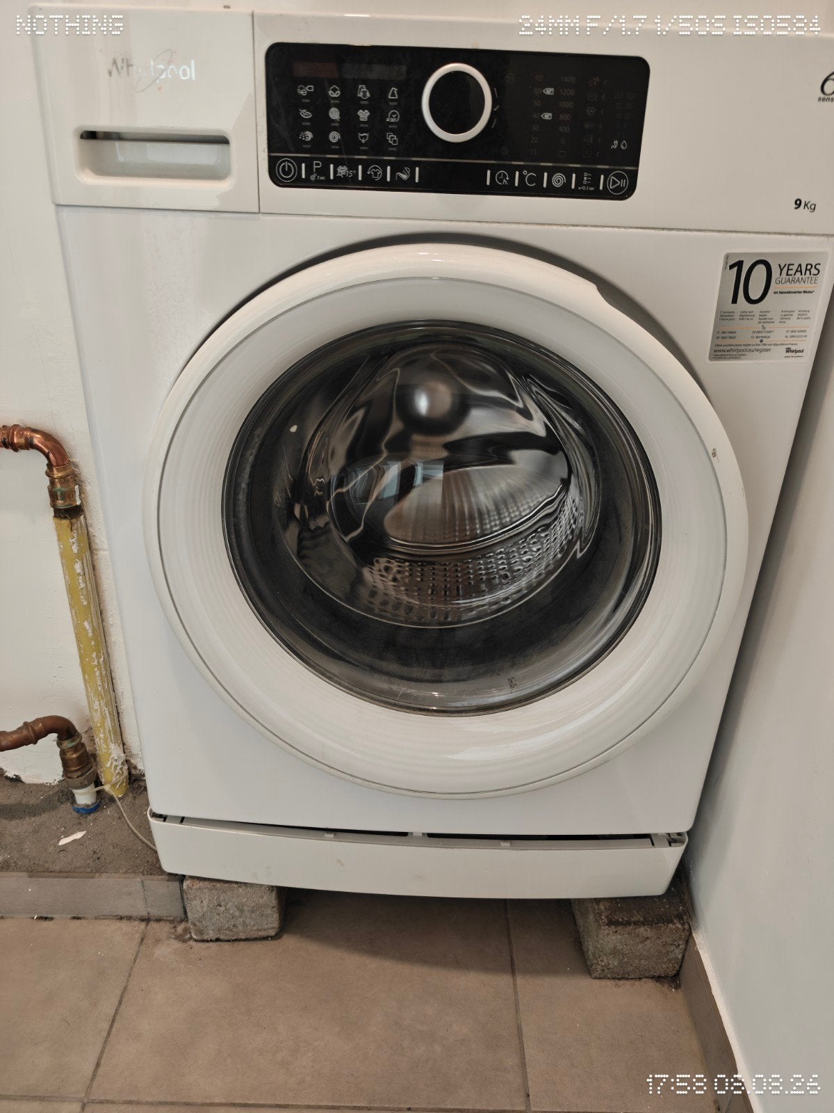 Machine à laver Whirlpool, 6 à 8 kg, Enlèvement, Utilisé, Chargeur frontal