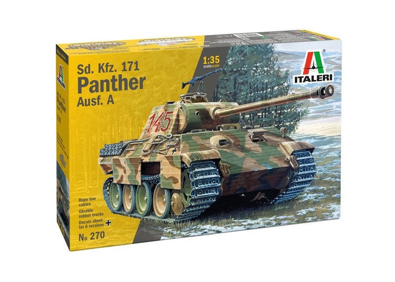 ITALERI 0270 SD.KFZ.171 PANTHER AUSF.A échelle 1/35, Hobby en Vrije tijd, Modelbouw | Auto's en Voertuigen, Tank, Italeri, 1:32 tot 1:50