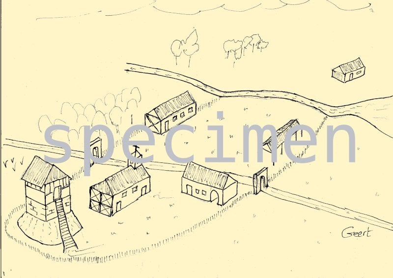 Alken dorp, elfde eeuw, Antiek en Kunst, Verzenden