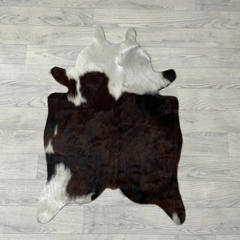 Mini koeienhuid bruin wit zwart 90x60cm #529 | Lederstore, Meerkleurig, Wandkleed, Nieuw, Ophalen of Verzenden