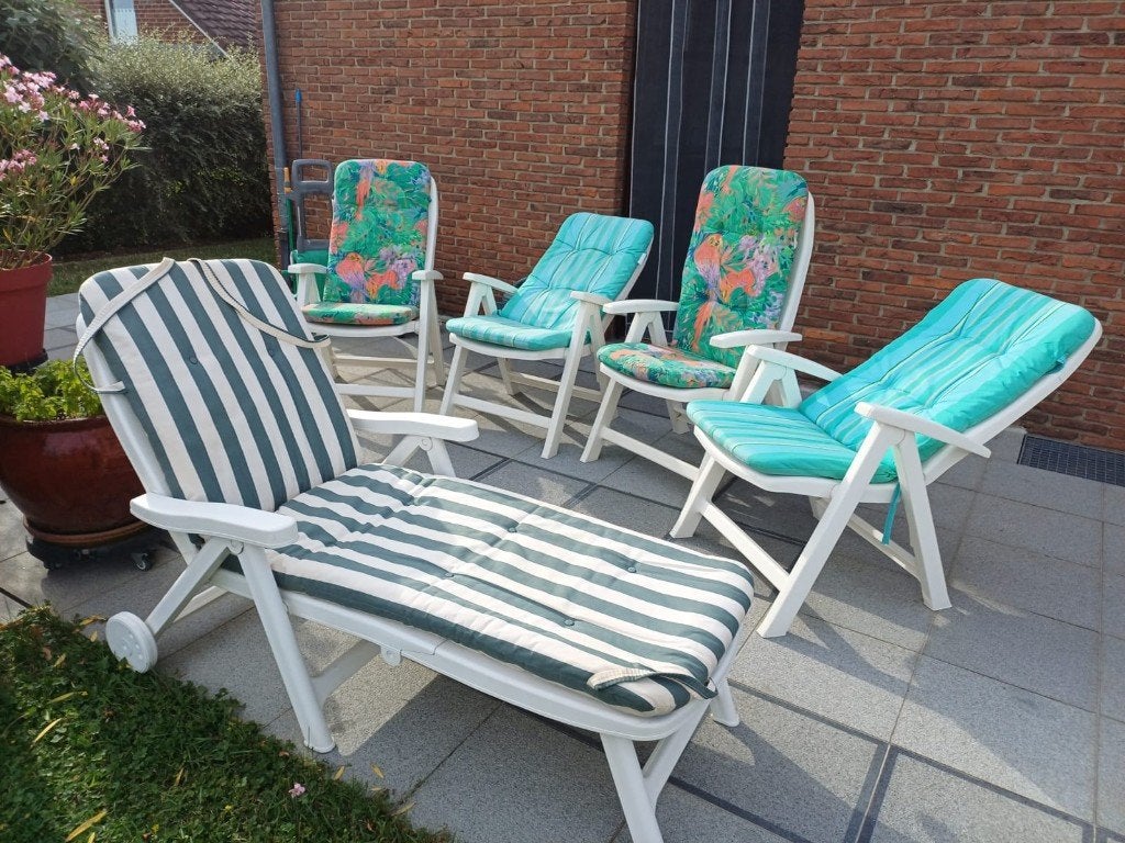 Lot de chaises de jardin, Jardin & Terrasse, Enlèvement, Comme neuf, Plastique, Pliant