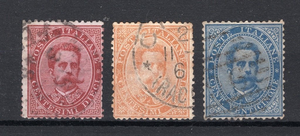 ITALIE Yt. 34/36 estampillée 1879-1882, Envoi, Affranchi