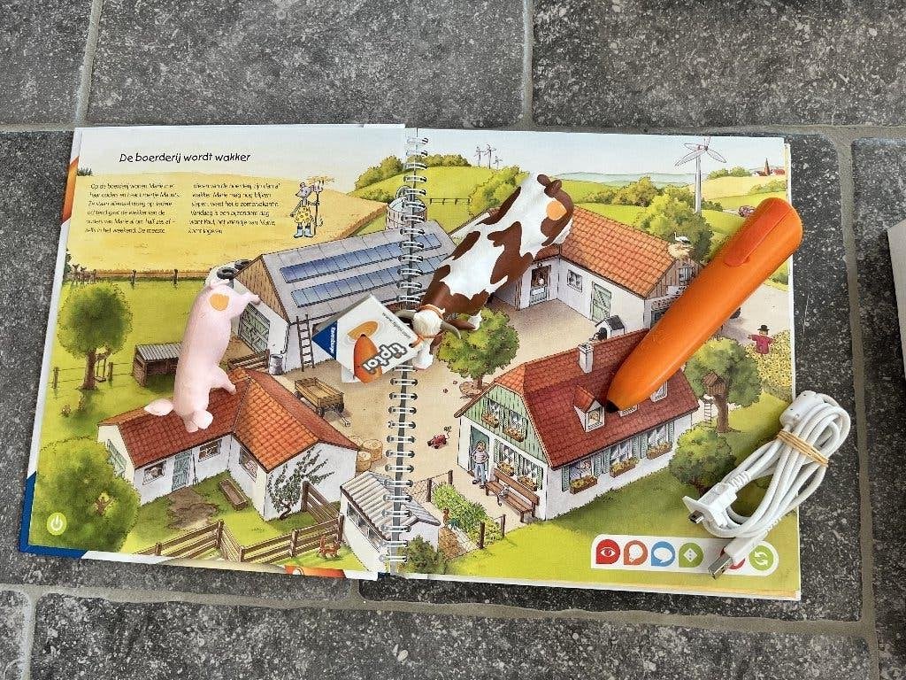 Tiptoi Starter set Boerderij + uitbreiding Muziekschool, Ophalen, Zo goed als nieuw, Taal en Lezen, Met geluid
