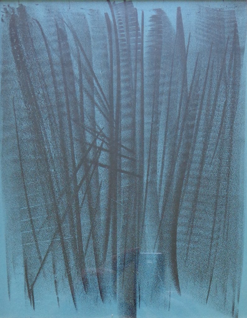 HANS HARTUNG / ABSTRACTIE / KLEURLITHO / 45x38cm / MOURLOT, Enlèvement ou Envoi