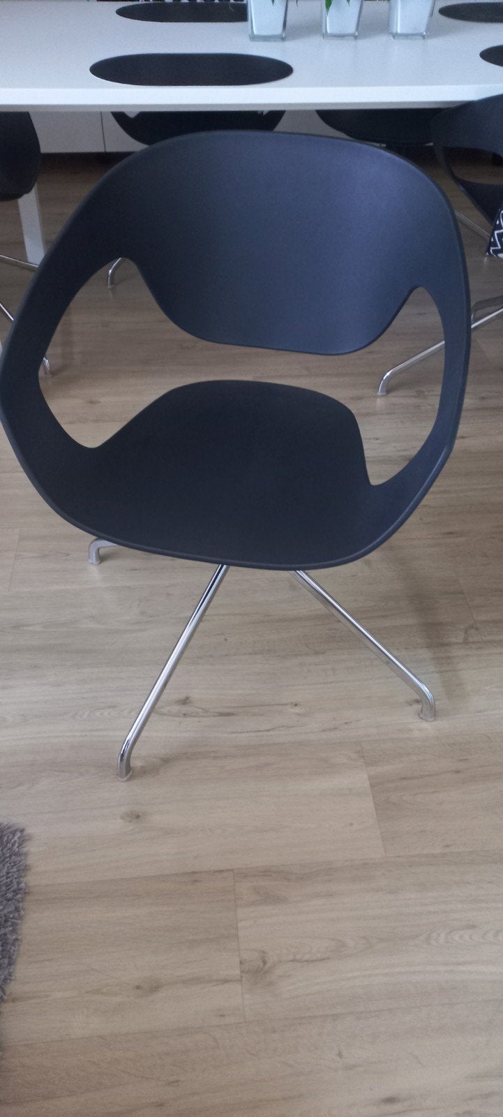 set de table, Maison & Meubles, Chaises, Gris, Métal, Comme neuf, Enlèvement
